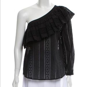 Veronica Beard one shoulder long sleeve top